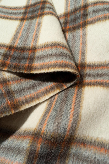 The Niwot Plaid Fabric in Lit Cigar || Folded