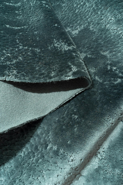 The On Cloud Nine Velvet Fabric in Blue Steele || Folded