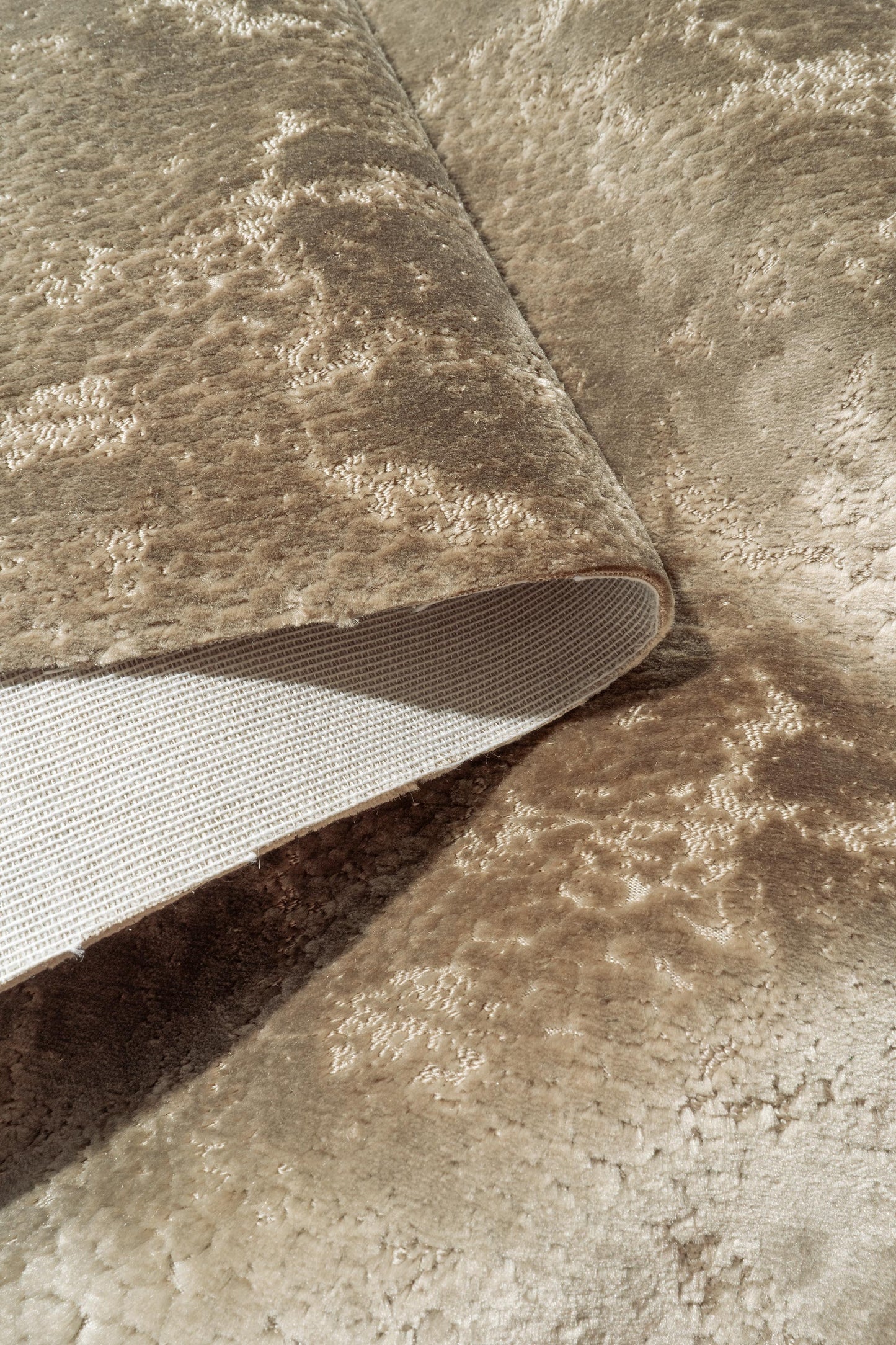 The On Cloud Nine Velvet Fabric in Caramel || Folded