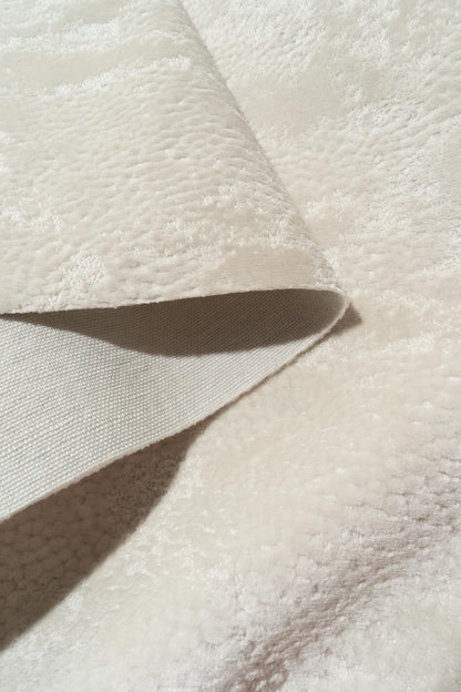 The On Cloud Nine Velvet Fabric in Ivory || Folded