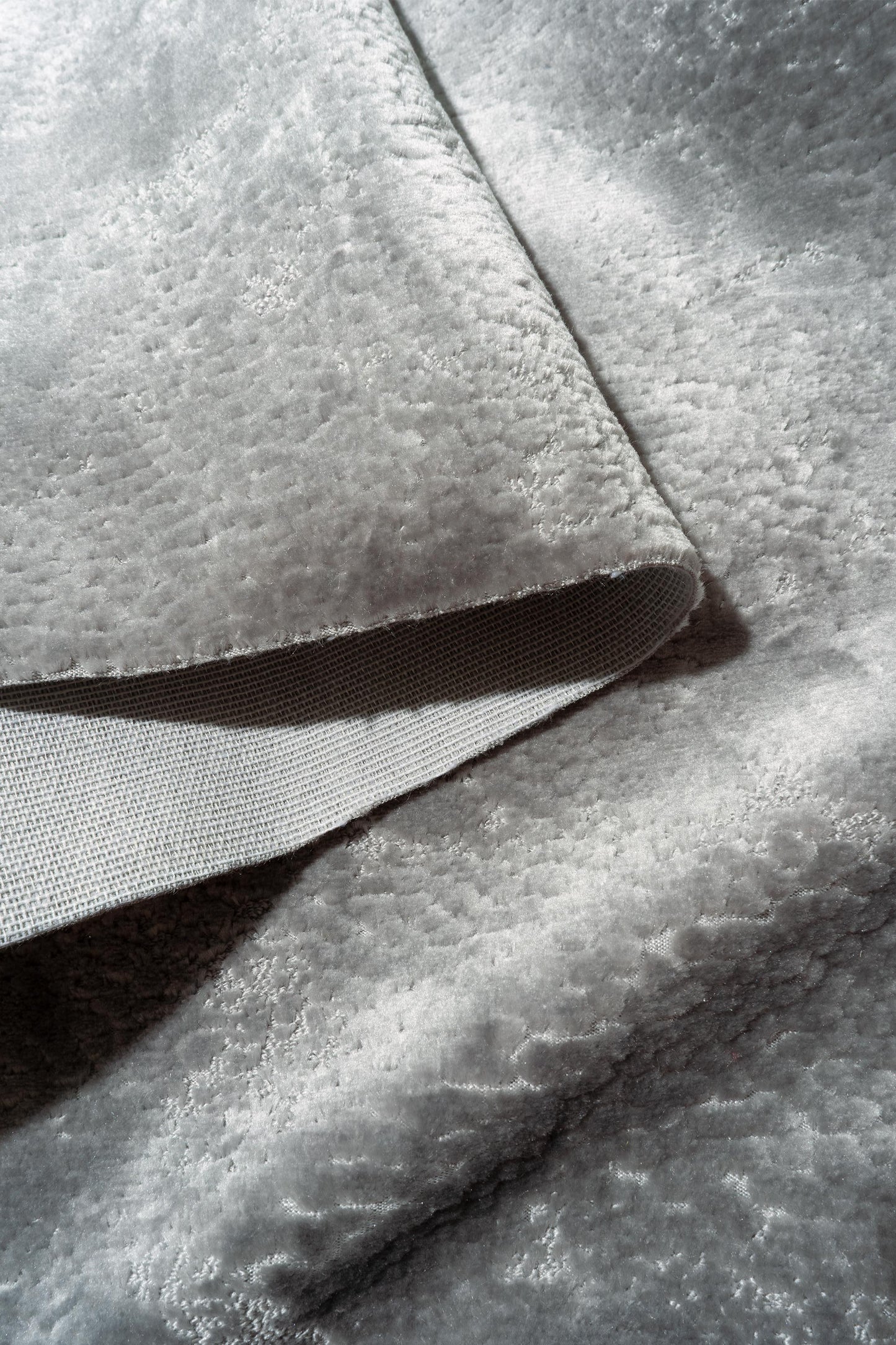 The On Cloud Nine Velvet Fabric in Smoke || Folded