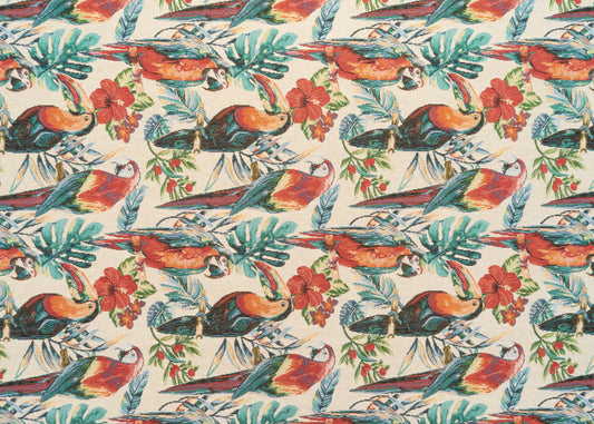 The Parrothead Tapestry Fabric in Chili Pepper || Yardage