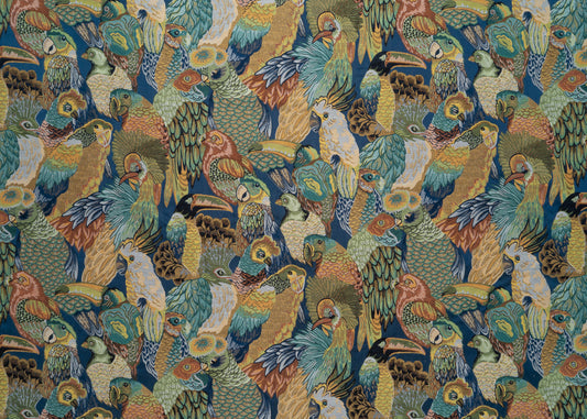 The Party A La Parrot Fabric in Curacao || Yardage