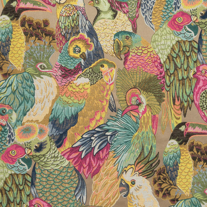 The Party A La Parrot Fabric in Punchbowl || Close Up