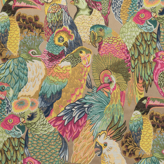 The Party A La Parrot Fabric in Punchbowl || Close Up