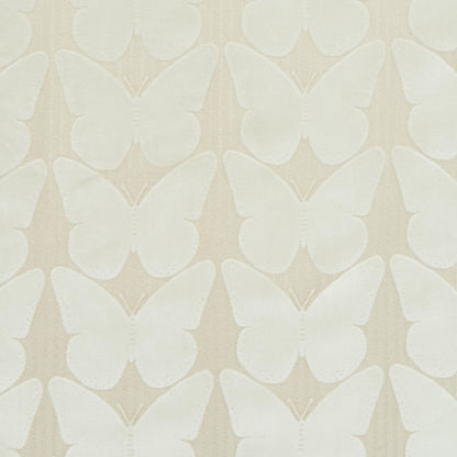 The Pratincole Pinstripe Fabric in Ivory || Close Up