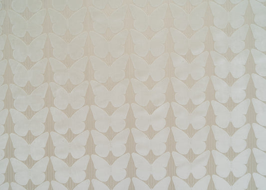 The Pratincole Pinstripe Fabric in Ivory || Yardage