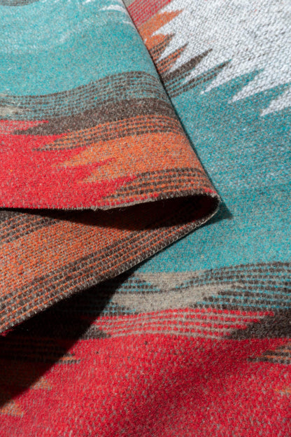 The Pullman Fabric in Turquoise || Folded