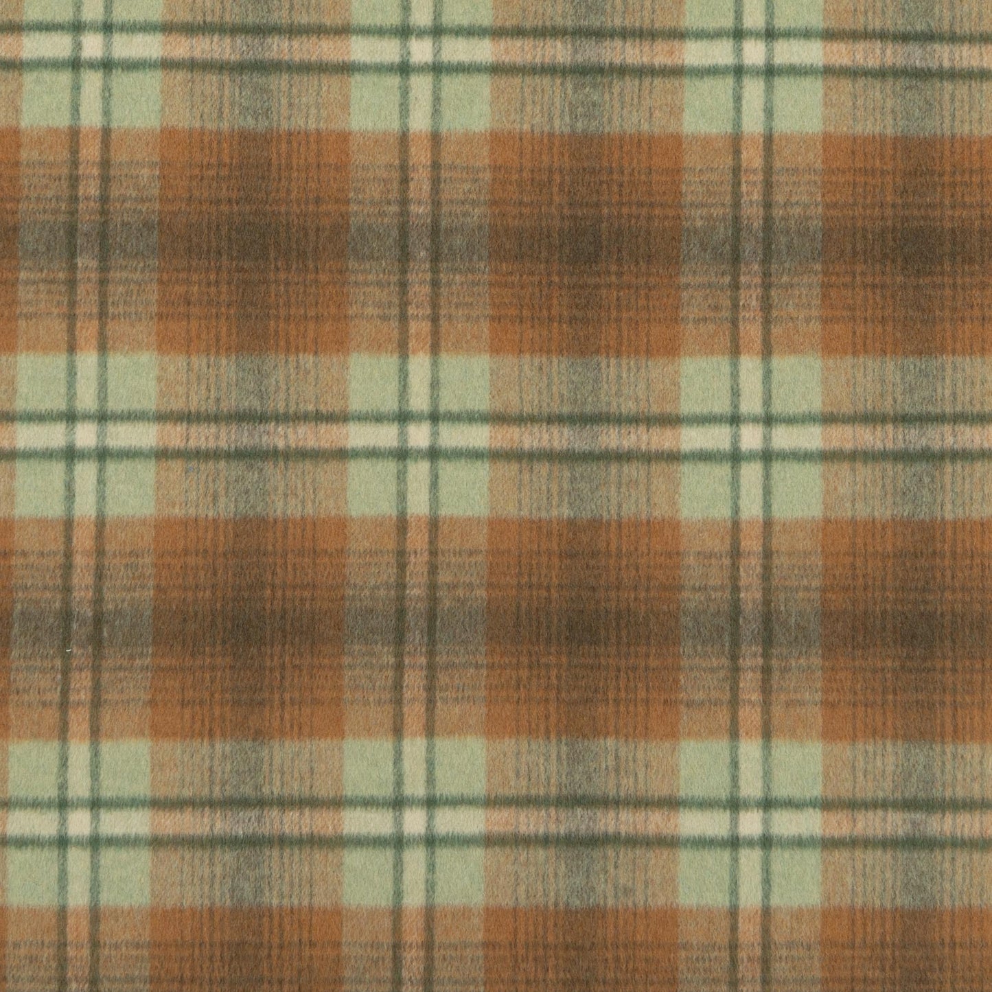 The Rustic Knoll Plaid Fabric in Oakleaf || Close Up