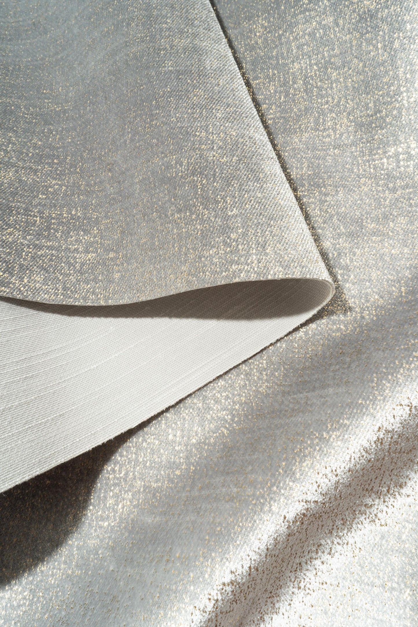 The Shock Velvet Fabric in Ash Gold || Folded