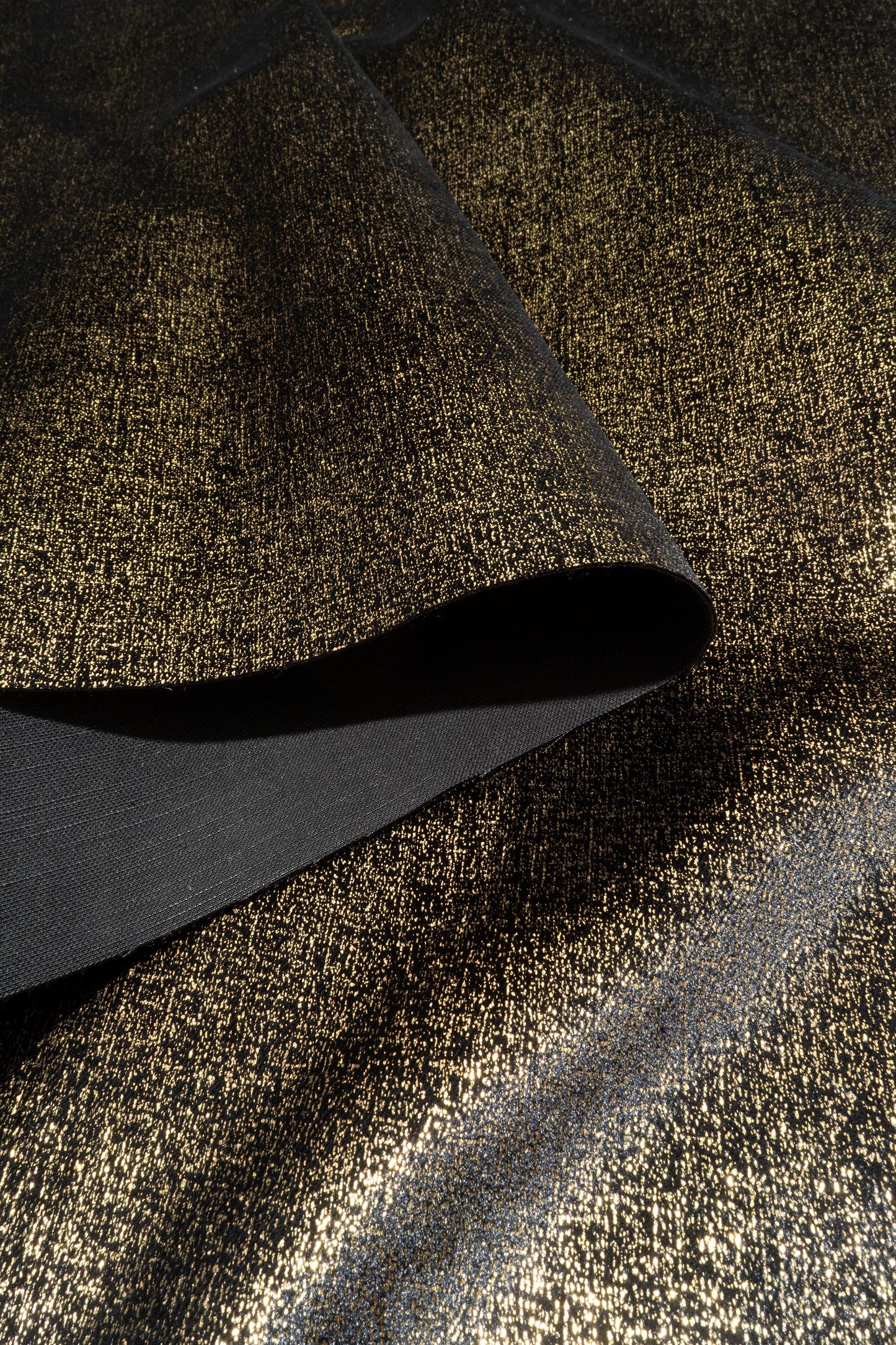 The Shock Velvet Fabric in Jet || Folded