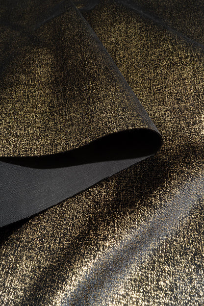 The Shock Velvet Fabric in Jet || Folded