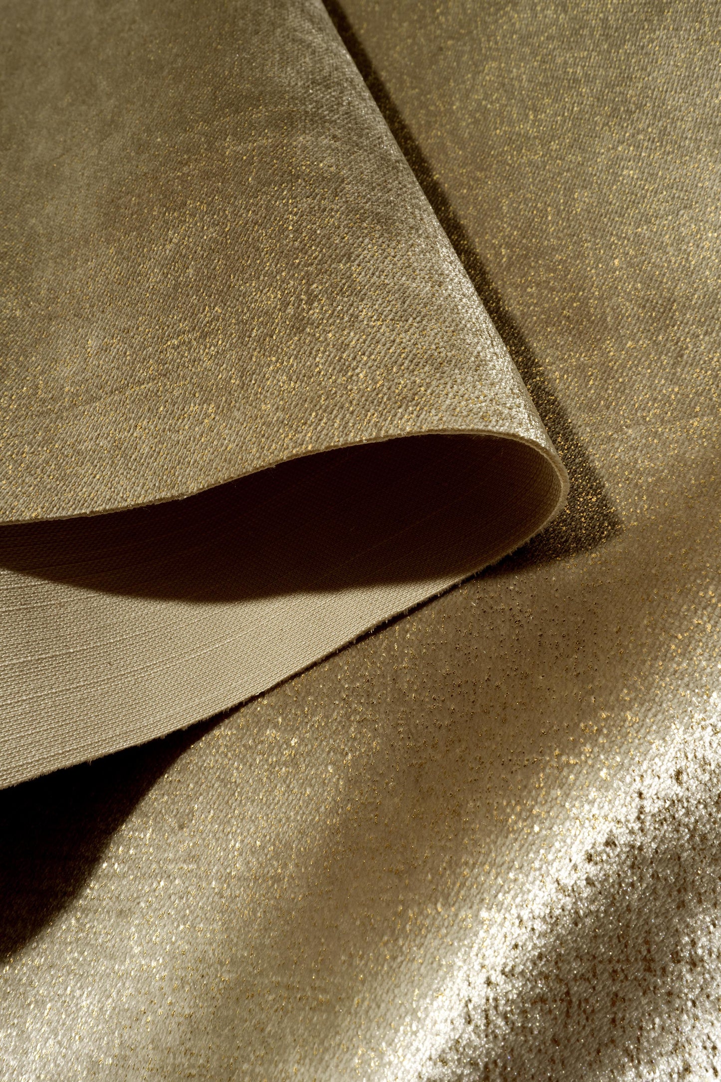 The Shock Velvet Fabric in Pecan || Folded