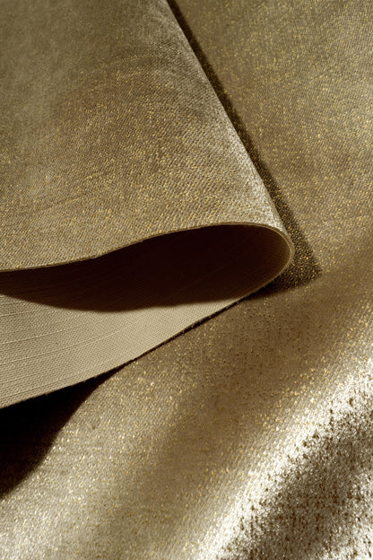 The Shock Velvet Fabric in Pecan || Folded