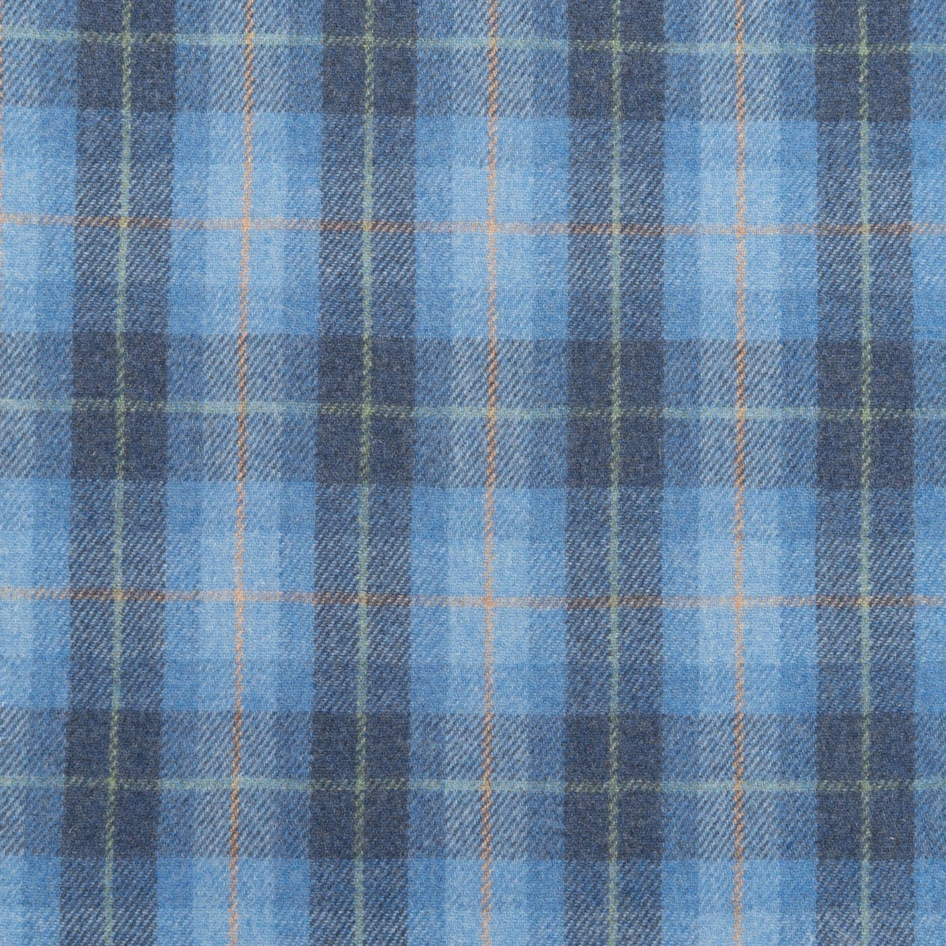 The Six Mile Plaid Fabric in Reservoir || Close Up