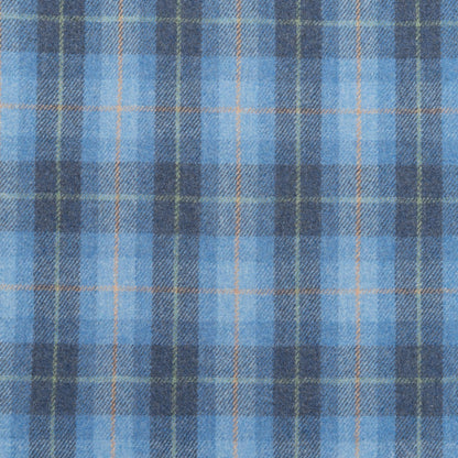 The Six Mile Plaid Fabric in Reservoir || Close Up