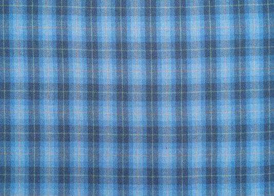 The Six Mile Plaid Fabric in Reservoir || Yardage