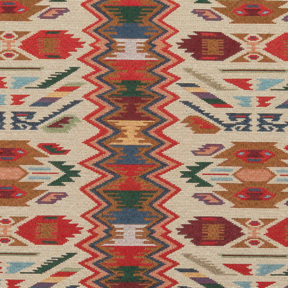 The Taos Tapestry Fabric in Sunset || Close Up