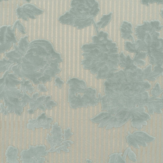 The Tharper Pinstripe Fabric in Minted-Spa || Close Up
