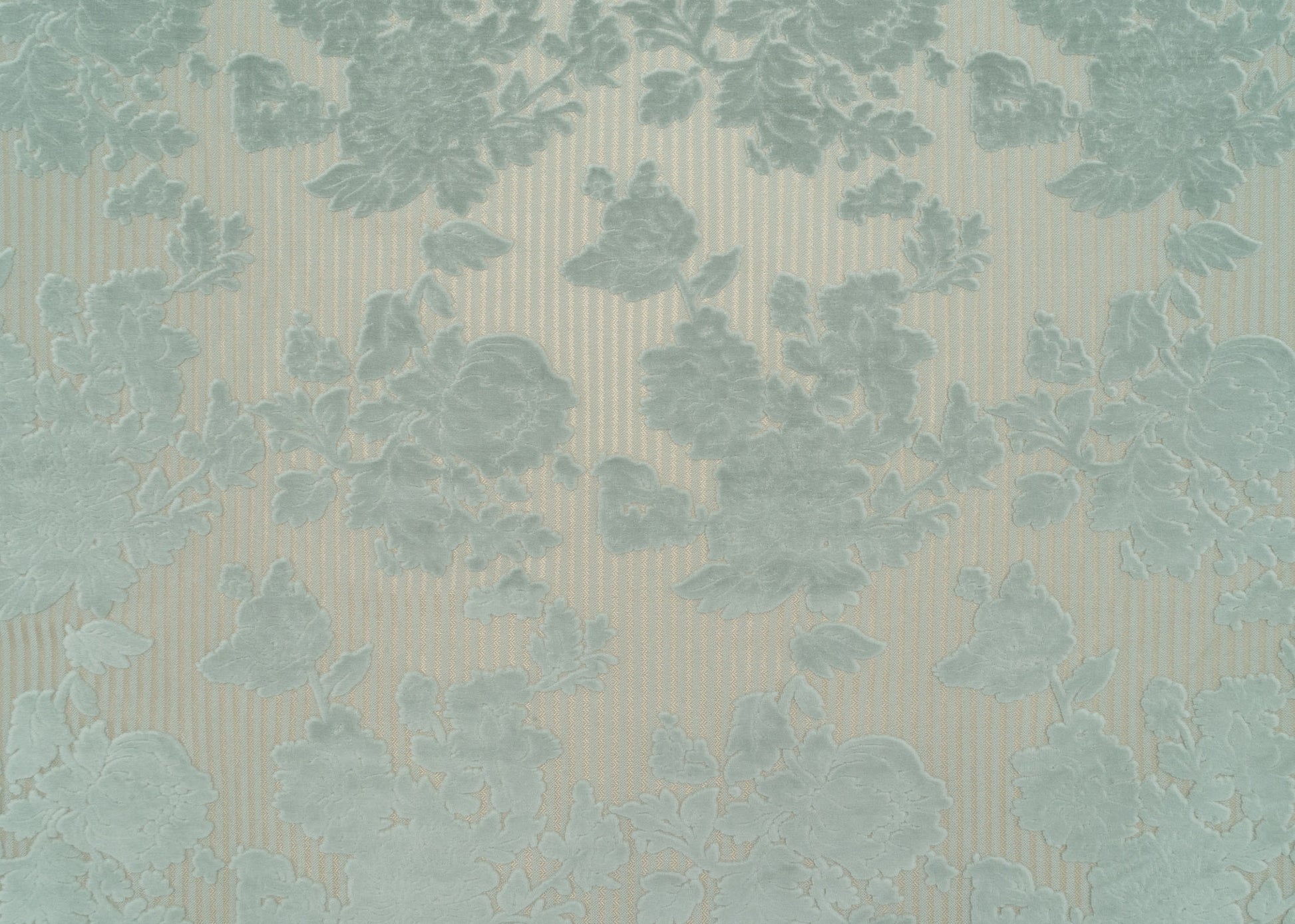 The Tharper Pinstripe Fabric in Minted-Spa || Yardage