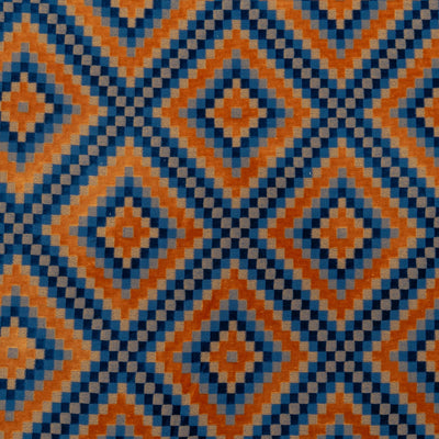 The Throne Velvet Fabric in Bronco || Close Up