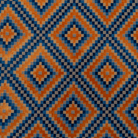 The Throne Velvet Fabric in Bronco || Close Up