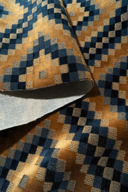 The Throne Velvet Fabric in Landman || Folded
