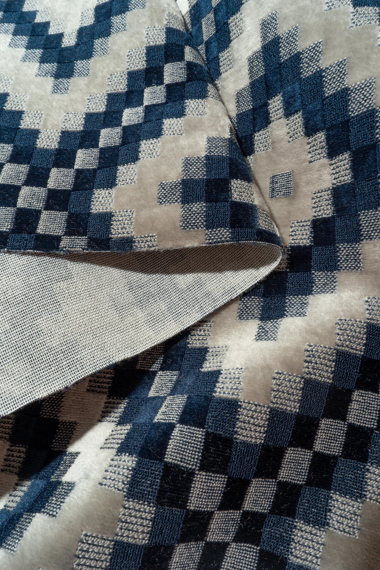 The Throne Velvet Fabric in Seahawk || Folded
