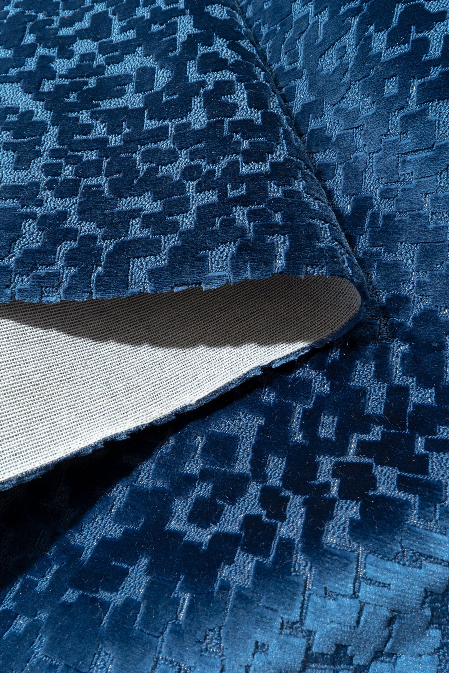 The Total Package Velvet Fabric in Blueberry || Folded