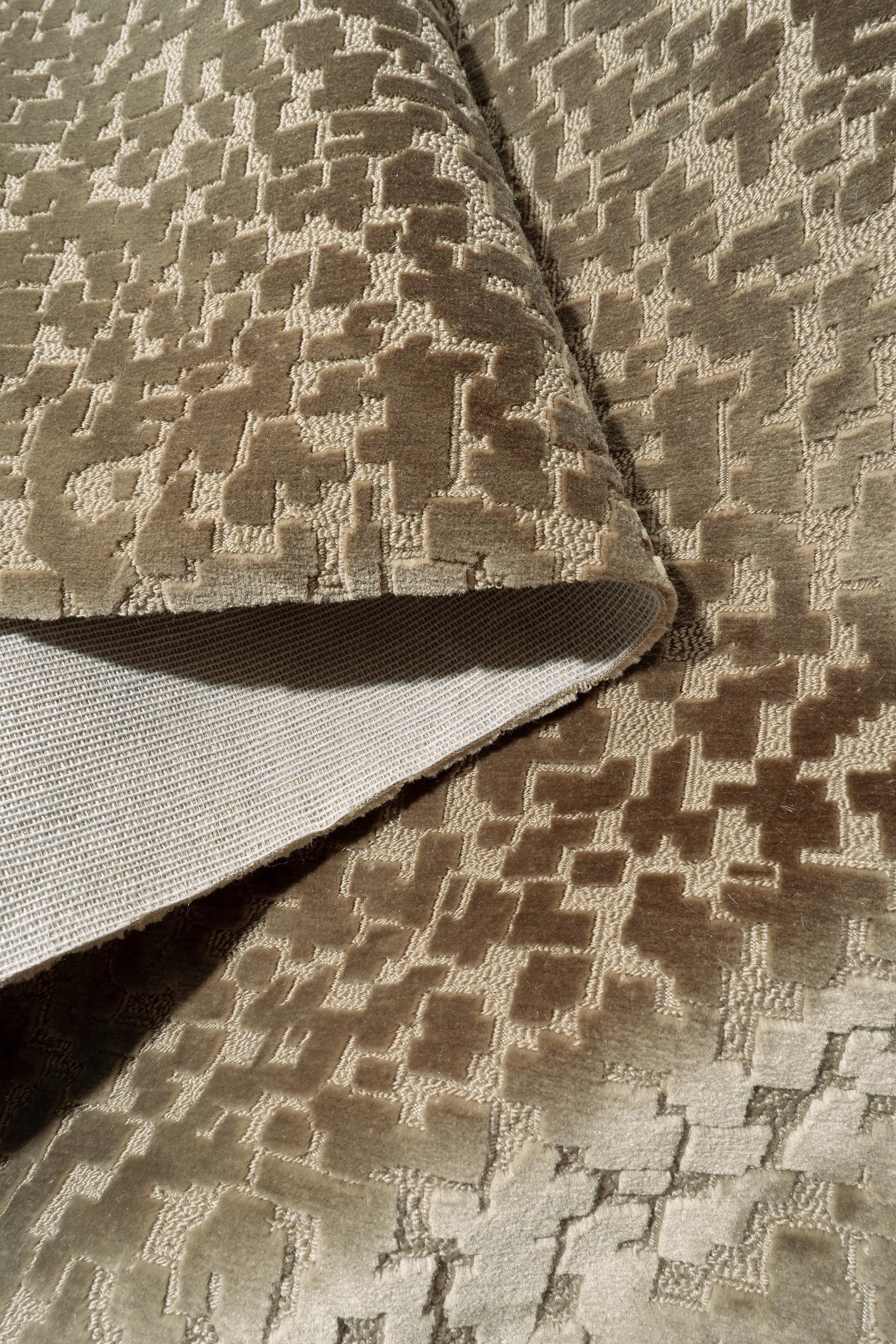 The Total Package Velvet Fabric in Caramel || Folded