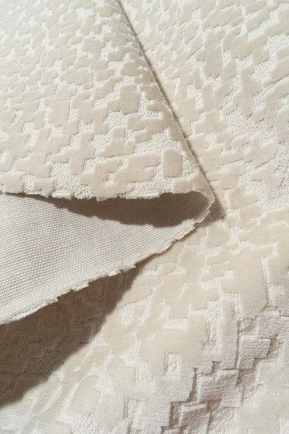 The Total Package Velvet Fabric in Ivory || Folded
