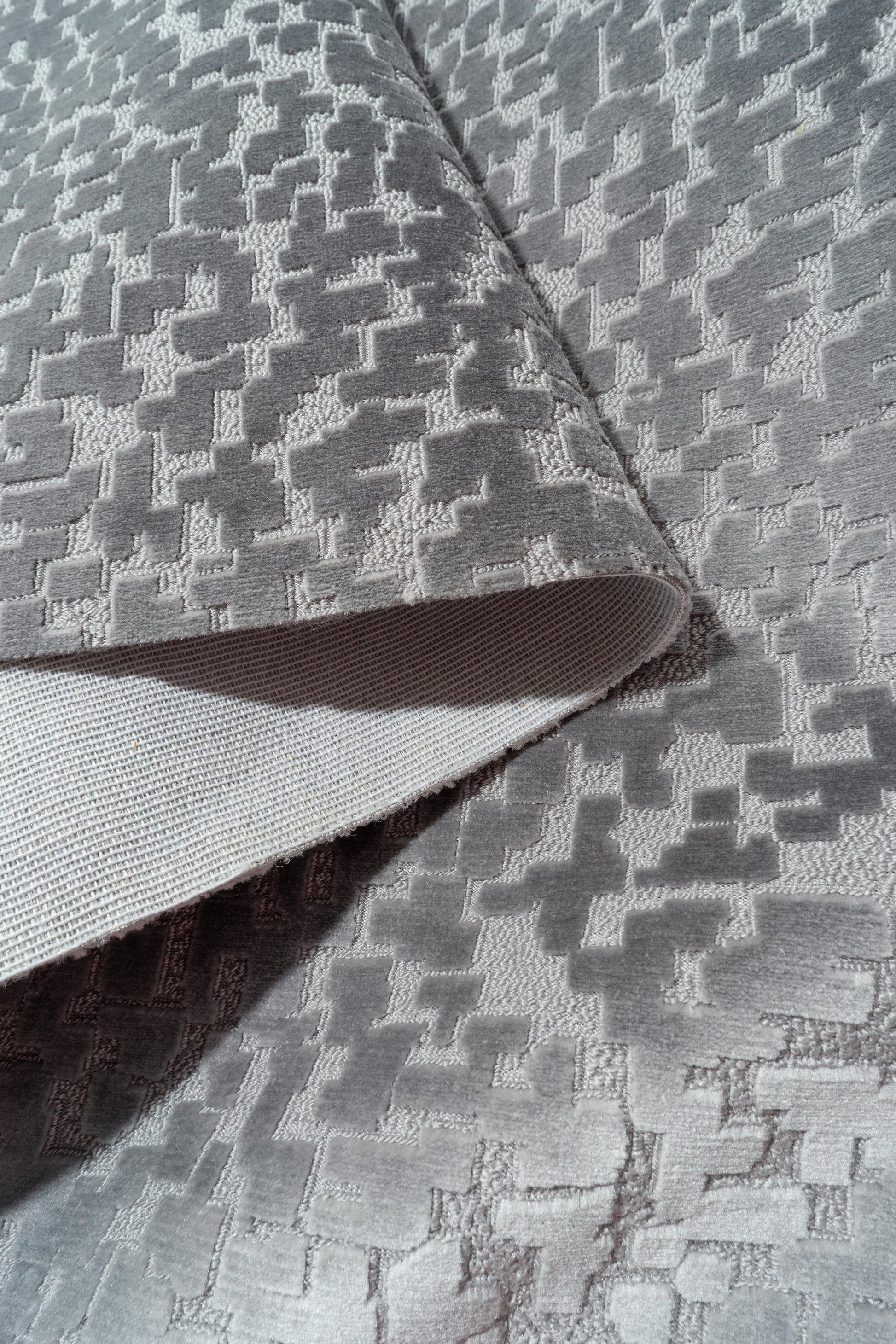 The Total Package Velvet Fabric in Smoke || Folded