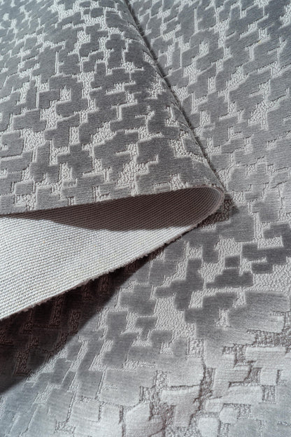 The Total Package Velvet Fabric in Smoke || Folded