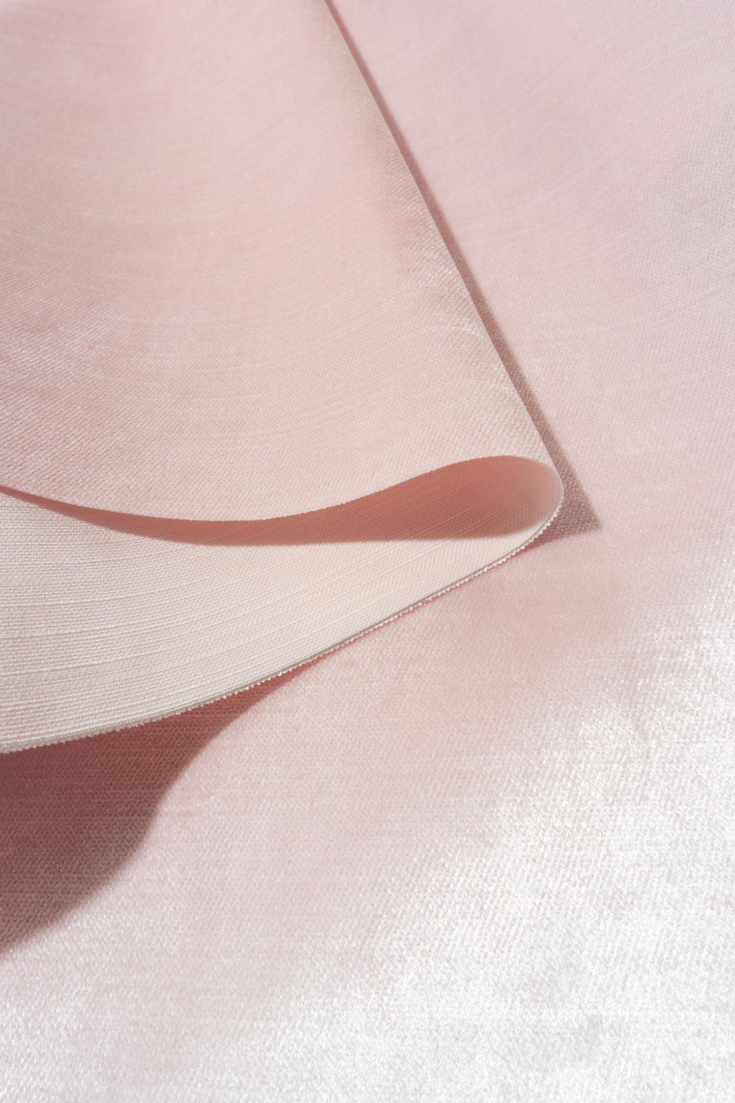 The Trophy Velvet Fabric in Ballet Slipper || Folded