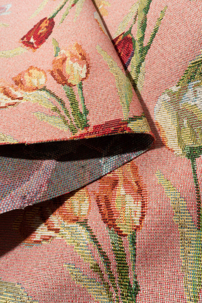 The Tulip Valley Fabric in Vintage Pink || Folded