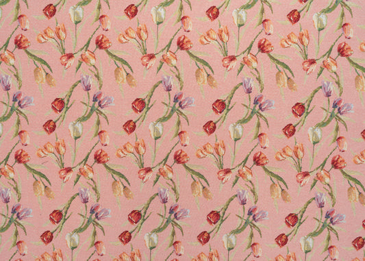 The Tulip Valley Fabric in Vintage Pink || Yardage