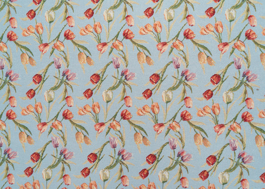 The Tulip Valley Fabric in Wedgewood || Yardage