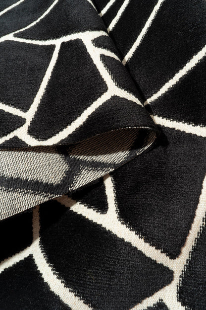 The Venus Fabric in Jet (Allover) || Folded