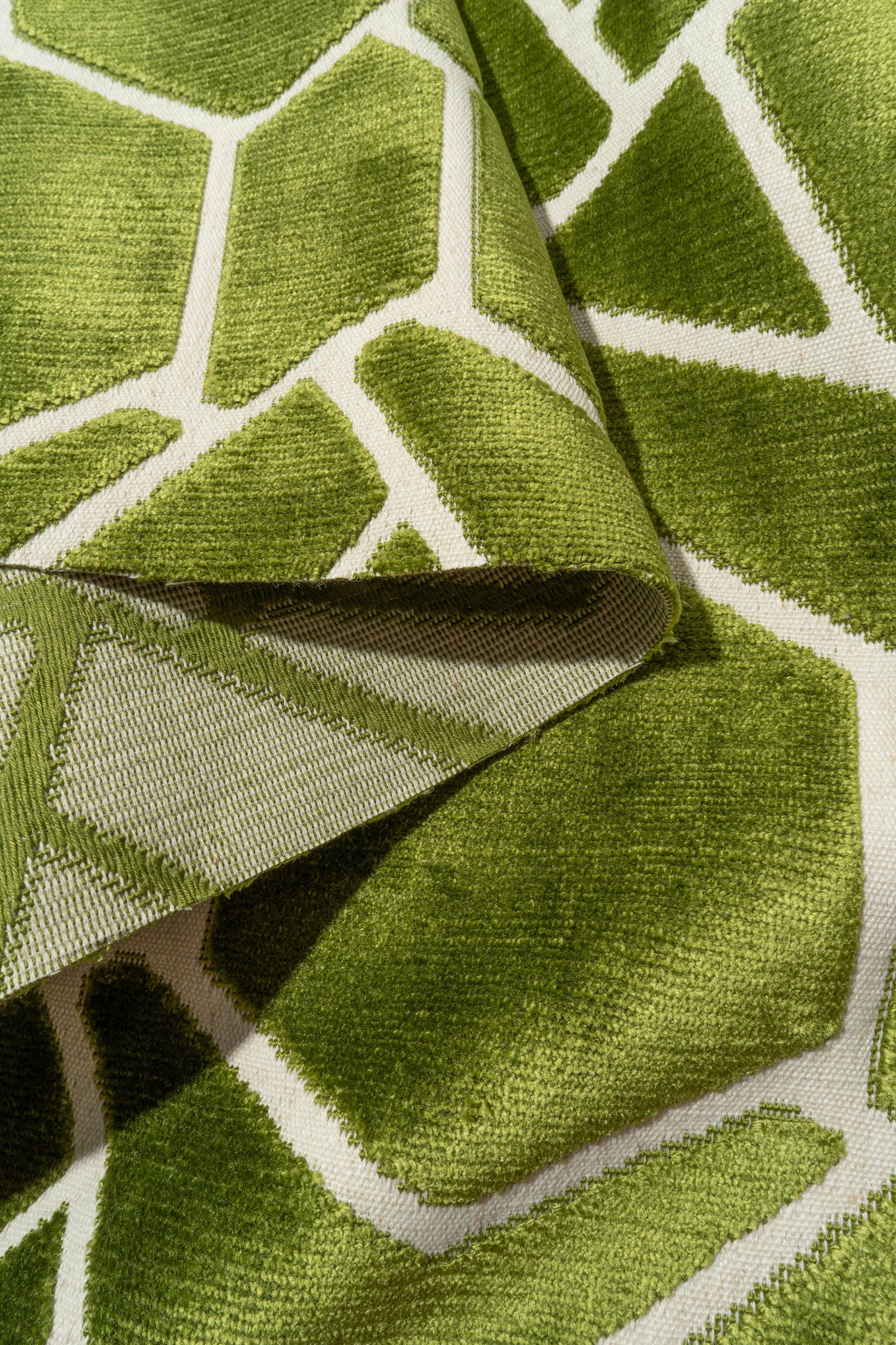 The Venus Fabric in Olive Kiwi (Allover) || Folded