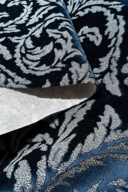 The Westros Velvet Fabric in Moat || Folded